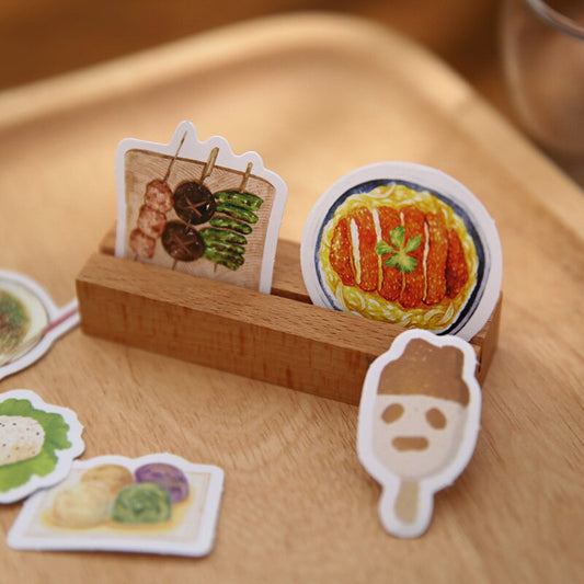 46 Pieces Super Cute Japanese Food Animation Flake Stickers